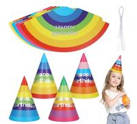 FOMIYES 20 Petits Chapeaux D'anniversaire en Papier Légers et Élégants, Cône Résistant pour Fête D'anniversaire, Lot de 20, Accessoire pour Costume Party Couleur Couleur Aléatoire