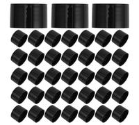FOMIYES 20 Pièces Bouchon Aromathérapie Noir en PP avec Trou pour Extraction Facile, Couvercle Élégant et Étanche pour Flacon D'huile Essentielle 28 Mm