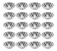 FOMIYES 20 Pièces Moule à Muffins en Acier Inoxydable Lisse et Antirouille, Moule à Pudding Multifonction pour Pâtisserie en Hôtel ou Boutique de Gâteaux