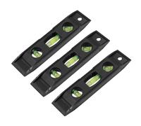 FOMIYES 3 Pièces Outil de Nivellement Magnétique Noir 6 Pouces Multi-fonction en Abs et Acrylique, Mini Niveleur Rapide et Précis pour Travaux de Bricolage