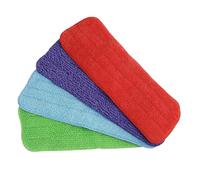 FOMIYES 4 Pièces Housse de Tête de Balai en Fibre Ultra Absorbante, Kit de Remplacement Facile à Utiliser pour Serpillière Sèche et Humide, pour Bureau et Magasin