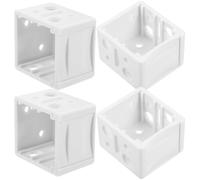 FOMIYES 4 Pièces Support de Montage Blanc pour Stores Verticaux en Abs, Robuste et Élégant, Adapté aux Boîtes à Rideaux pour Installation Facile de Stores