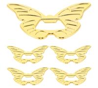 FOMIYES 5 Pièces Ouvre-bouteille Papillon en Alliage de Zinc Doré, Décoratif et Portable pour Maison et Fêtes, Accessoire Élégant et Pratique pour Amateurs de Bière et Vin