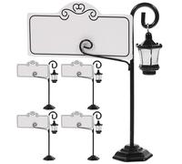 FOMIYES 5 Pièces Support de Cartes de Table Mariage en Résine et Fer Noir, Pinces à Marque-Place Romantiques pour Restaurant et Décoration de Table Élégante