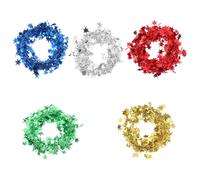 FOMIYES 5 Rouleaux Guirlande de Noël en PVC Scintillante avec Étoiles, Fil de Fer Résistant, 7,5 M pour Décoration Festive DIY et Ornements de Sapin de Noël
