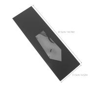 FOMIYES 6 Pièces Boîte de Rangement Noire pour Cravates avec Couvercle et Fenêtre, en Papier Kraft, Forme Rectangulaire, Protège et Maintient la Forme des Cravates pour Occasions