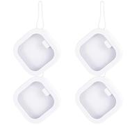 FOMIYES Boîte de Rangement Multifonction pour Accessoires de Cheveux et Bijoux, Lot de 4, Portable, en Plastique Blanc, Organiseurs Compacts pour Élastiques, Pinces et Bracelets,