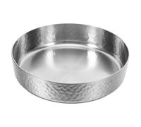 FOMIYES Bol en Acier Inoxydable 800ml Finition Martelée Vintage, Saladier Robuste pour Servir Fruits et Pâtes, Design Stable pour Repas la Maison ou Restaurant