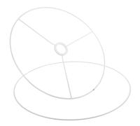 FOMIYES Cadre D'abat-jour Rond Vintage en Métal 40 Cm de Diamètre Base E27, Armature pour Abat-jour Soi-même, Support pour Lampe de Table, à Suspendre ou Lampadaire, Kit DIY Adaptable