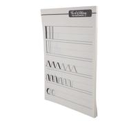 FOMIYES Cahier de Calligraphie Perméabilité à L'air en Papier Blanc pour Débutants Portable Pratique Artistique des Lettres et Chiffres
