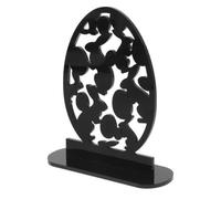 FOMIYES Décoration de Table de Pâques Lapin Œuf en Acrylique Noir | Panneau Décoratif Réaliste, Finition Polie, Nettoyage Facile, pour Jardin et Support Pédagogique