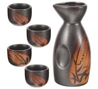 FOMIYES Ensemble de Coupes à Saké en Céramique Japonaise, Ambiance Noël | Pot Traditionnel Bec Verseur et Col Étroit, Gobelets Inclus, Service Élégant pour Partager à Maison Entre Invités
