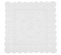 FOMIYES Housse Décorative en Dentelle 60x60cm, Blanche, Anti-poussière | Lavable et Respirante, Résistante aux Déchirures, pour Réfrigérateur, Micro-ondes, Lampe et Chevet