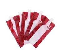 FOMIYES Lot de 5 Pochettes à Vin Portables Pliables 750 ML en Plastique Alimentaire Réutilisable pour Stockage de Liquide et Conservation du Vin, pour Voyages et Fêtes