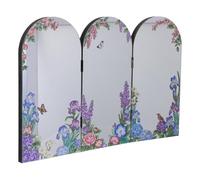 FOMIYES Mini Paravent Pliable de Table en Acrylique Design Chinois Unique et Finition Miroir Moderne, Séparateur Décoratif pour Bureau et Espace de Travail