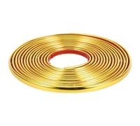 FOMIYES Moulure Adhésive en Pvc Or, Bande de Calfeutrage Flexible et Polyvalente, Décoration Moderne pour Plafond et Maison, Longueur 5 Mètres