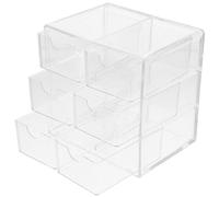 FOMIYES Organisateur de Tiroir Empilable Transparent Petit Format, Boîte de Rangement Multifonction pour Cosmétiques, Bijoux et Papeterie, Organiseur de Bureau et Salle de Bain Tiroirs