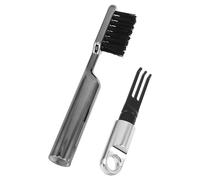 FOMIYES Outil de Nettoyage pour Brosses et Peignes à Cheveux en Abs Noir, Facile à Utiliser, pour Salon et Voyage, Élimine Poussière et Poils Efficacement