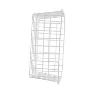 FOMIYES Panier Métallique pour Congélateur 28 X 21,5 X 12 Cm Blanc, Organisateur de Réfrigérateur Multifonction, Contenant à Légumes et Fruits, Bac de Rangement Pratique Cuisine