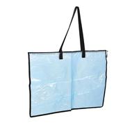FOMIYES Paquet de Rangement Transparent pour Affiches Pochette Porte-Documents Petite Taille Bleu Organisateur D’Œuvres D’Art avec Fermeture Éclair Poignée Ergonomique Format 63 X 47
