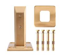 FOMIYES Pince à Verre Acier Inoxydable sans Perçage avec Couvercle et Vis Support pour Fixation de Verre Outil Pratique pour Usage Quotidien Finition Titane Brossé Doré