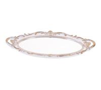 FOMIYES Plateau Miroir Décoratif Vintage Style Américain en PP et Verre Argenté, Accessoire Élégant pour Thé et Décoration, pour Salon ou Dortoir