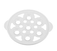 FOMIYES Support à Œufs Vapeur en Plastique Blanc, Grille de Cuisson Résistante la Chaleur, Distribution Uniforme Chaleur, Accessoire pour Cuisson la Vapeur et Bouillir