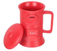 FOMIYES Tasse à Café Originale en Céramique 500ml Rouge, Forme Boîte aux Lettres Vintage, Gobelet Décoratif avec Poignée, pour Café, Thé, Lait et Eau