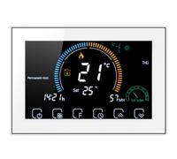 FOMIYES Thermostat Numérique Intelligent Blanc Contrôle de Température Uniforme et Sécurité Fiable, Épaisseur Visible de 15mm, Adapté pour Toutes les Pièces et Cassette 86mm