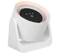 FOMIYES Ventilateur de Bureau Portable Rechargeable à Haute Vitesse, Mini Ventilateur de Chevet Compact Blanc Crème Vitesses Réglables, Refroidisseur D’air pour Bureau, Chambre et Voyages