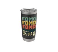 FOMO King - Vintage Retro Crypto Stonk Gobelet isotherme en acier inoxydable double paroi