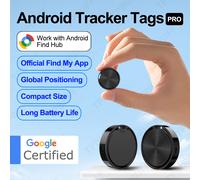 Fonctionne avec Android Find Hub Bluetooth Gps Tracker Google Find My Airtag porte-clés étiquette intelligente vie intelligente alarme de sécurité livraison gratuite Black1PCS-White1PCS