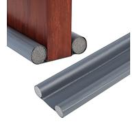 Fond Joint de Porte, Boudin de Porte Double Isolant, Bas de Porte Interieur, Joint Boudin de Base de Porte Anti Froid, Coupe-Vent et Anti-Poussière (Gris)