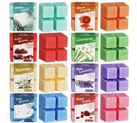 Fondants de Cire Parfumés, Cubes de Cire Aromatique pour Brûleur de Chauffe-Bougie, Wax Melts de Soja Végétaliens Faits à la Main pour la Maison et le Bureau, Coffret Cadeau de Parfum, 8 Parfums