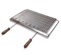 FONDERIA BONGIOVANNI | Graticule pour cheminée | Graticule pour barbecue | en acier Aisi304 Inox 18/10 | Grille inox pour barbecue avec récupération des huiles | 76 x 40 cm
