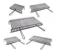 Fonderia Bongiovanni Grille en acier inoxydable 50x35 cm pour barbecue avec récupération des huiles