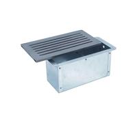 Fonderia Bongiovanni | Grille en fonte | Grille pour cheminée | Nouveau modèle| Poêle à granulés | Barbecue fond pour cendres | 30 x 16 cm mod.L | avec tiroir Collecte de cendres | Accessoires