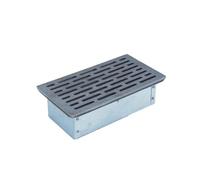 Fonderia Bongiovanni Grille en fonte | Grille pour cheminée | Poêle à granulés | Barbecue fond pour cendres | 30 x 16 cm Mod.M | avec tiroir récolte cendres | hauteur 8 cm | accessoires cheminée