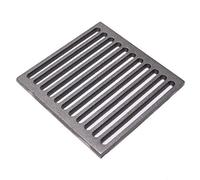 Fonderia Bongiovanni Grille en fonte | Grille pour cheminée | Poêle à granulés | Barbecue fond pour cendres | 23,5 x 23,5 cm
