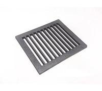 Fonderia Bongiovanni Grille en fonte | Grille pour cheminée | Poêle à granulés | Barbecue fond pour cendres | 22,5 x 25,5 cm