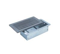 Fonderia Bongiovanni Grille en fonte | Grille pour cheminée | Poêle à granulés | Barbecue fond pour cendres | 30 x 16 cm Mod.L | avec tiroir récolte cendres | hauteur 8 cm | accessoires cheminée