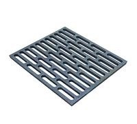 Fonderia Bongiovanni Grille en fonte | Grille pour cheminée | Poêle à granulés | Barbecue fond pour cendres | 25 x 30 cm