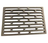 Fonderia Bongiovanni | Grille en fonte | Grille pour cheminée | Poêle à granulés | Barbecue fond pour cendres | 29 x 19,5 cm | biseautée aux bords