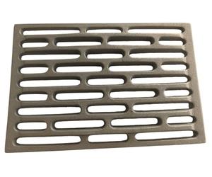 Fonderia Bongiovanni | Grille en fonte | Grille pour cheminée | Poêle à granulés | Barbecue fond pour cendres | 29 x 19,5 cm | biseautée aux bords