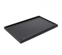 Fonderia Bongiovanni | Poêle grill en fonte | 59,5x38 cm | Poêle grill en fonte émaillée | Maison Cuisine Barbecue | Rectangulaire | Plaque Barbecue