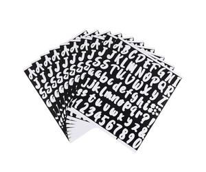 FONDOTIN 10 feuilles Autocollants Lettres Chiffres Auto-adhésifs Pouce Vinyle Étanche Anti-huile pour Décoration Garçon Fille Étude Maison
