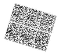 FONDOTIN 6 Feuilles Autocollants Lettres et Chiffres Adhésifs de Stickers Diy Vinyle pour Décoration de Chambre Éducatifs et Réutilisables Idéals pour Garçon Fille et Salles de Classe
