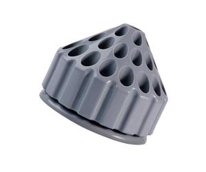 FONDOTIN Boîte de Rangement Rotative pour Mèches de Perceuse Compartiments Nid Abeille Support Organiseur Pratique PE Protection et Classement des Embouts de Ponçage