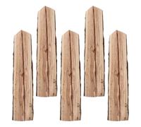 FONDOTIN Bûches Décoratives et Fêtes de Noël Lot de 5 en Bois Naturel pour Cheminée, Décoration Rustique Texture Authentique de Table pour Jardins