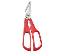 FONDOTIN Ciseaux à Crustacés Design Pratique Poignée Pp Rouge en Acier Inoxydable pour Ouvrir Crabes et Homards Multifonctionnels pour Fruits de Mer Cuisine